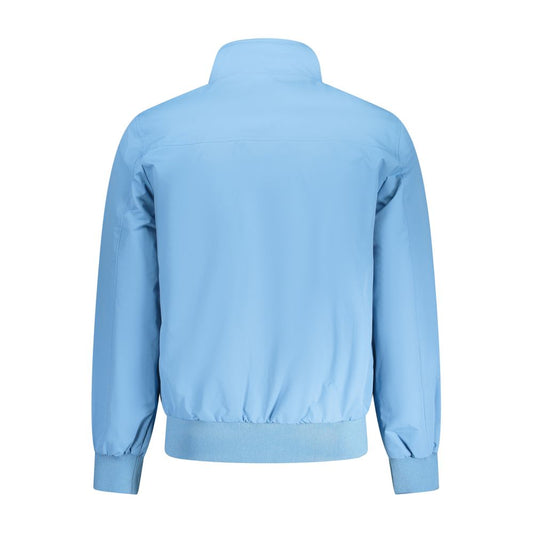 Light Blue Polyamide Men Jacket
