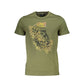 Green Cotton Men T-Shirt