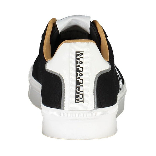 Black Polyester Men Sneaker