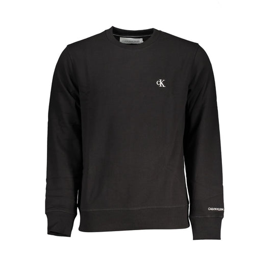Black Cotton Men Sweater