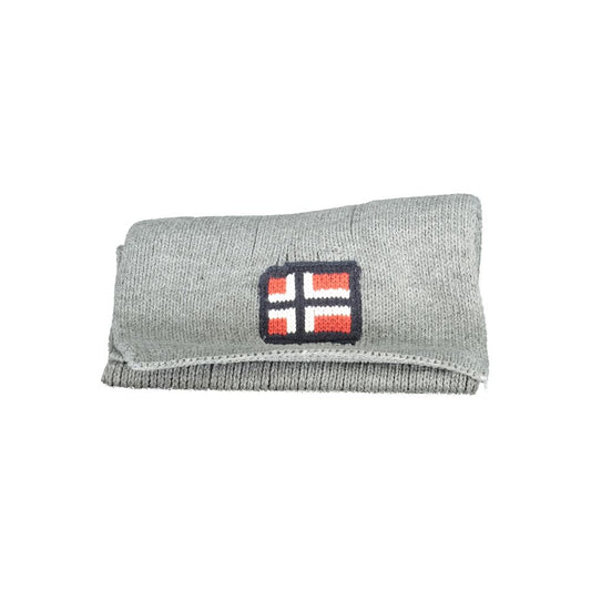 Gray Acrylic Men Scarf