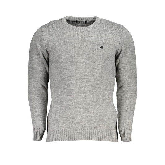Gray Acrylic Men Sweater