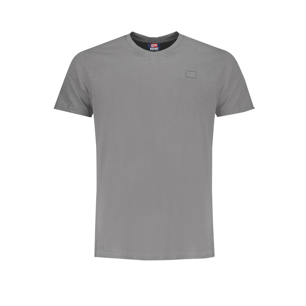 Gray Cotton Men T-Shirt