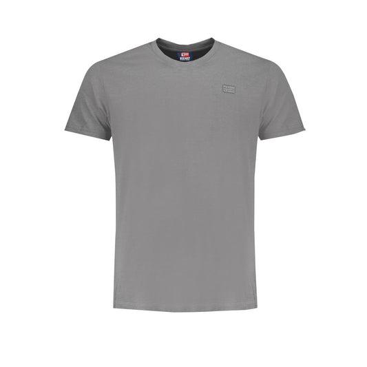 Gray Cotton Men T-Shirt