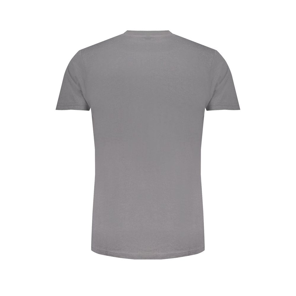 Gray Cotton Men T-Shirt