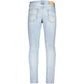 Light Blue Cotton Men Jeans