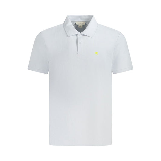 Light Blue Cotton Men Polo Shirt