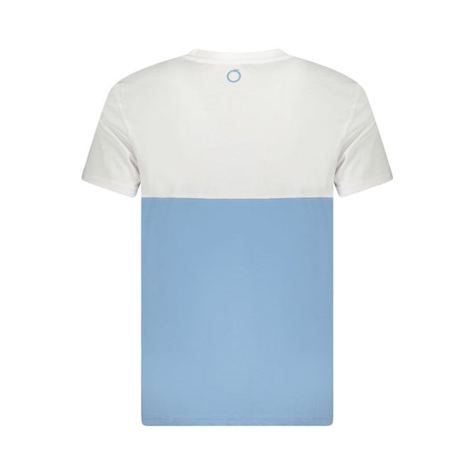 Light Blue Cotton Men T-Shirt