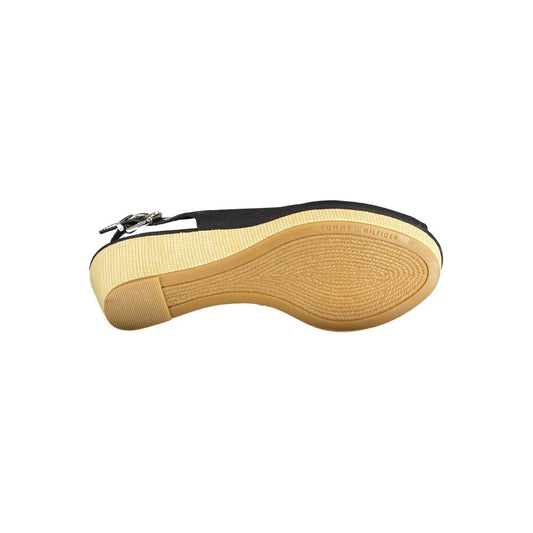 Black Leather Women Sandal