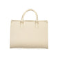 Beige Polyethylene Women Handbag