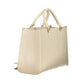Beige Polyethylene Women Handbag