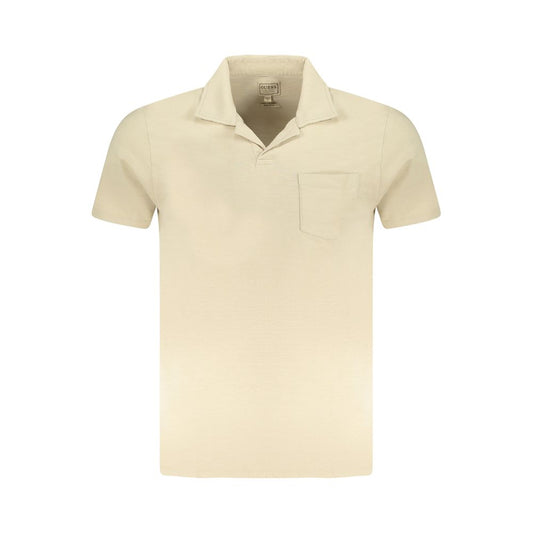 Beige Cotton Men T-Shirt