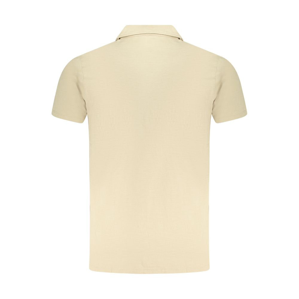 Beige Cotton Men T-Shirt