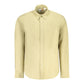 Beige Cotton Men Shirt