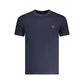 Blue Cotton Men T-Shirt