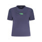 Blue Cotton Women T-Shirt