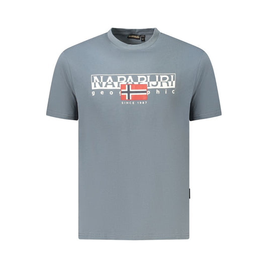 Gray Cotton Men T-Shirt