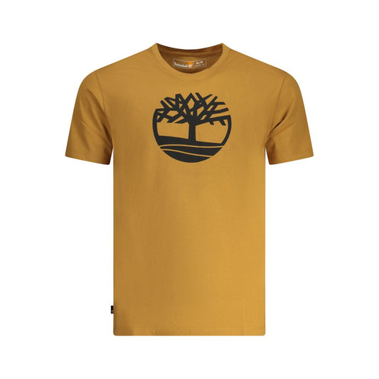 Brown Cotton Men T-Shirt