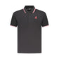 Black Cotton Men Polo Shirt