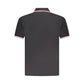 Black Cotton Men Polo Shirt