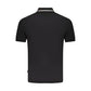 Black Cotton Men Polo Shirt