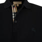 Black Cotton Collared Polo Shirt
