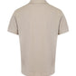 Pale Stone Cotton Collared Polo Shirt