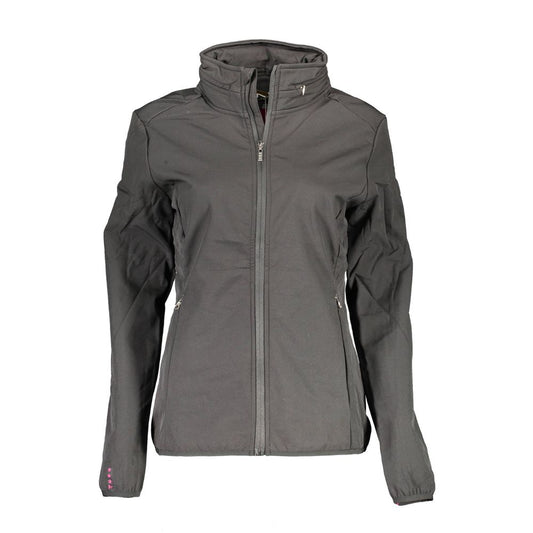 Black Polyester Jackets & Coat