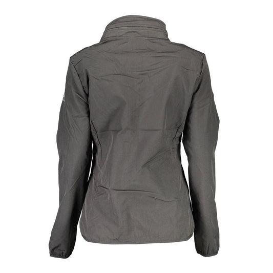 Black Polyester Jackets & Coat