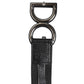 Black Polyester Logo Print DG Buckle Belt