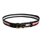 Black Cotton Logo Print DG Buckle Belt