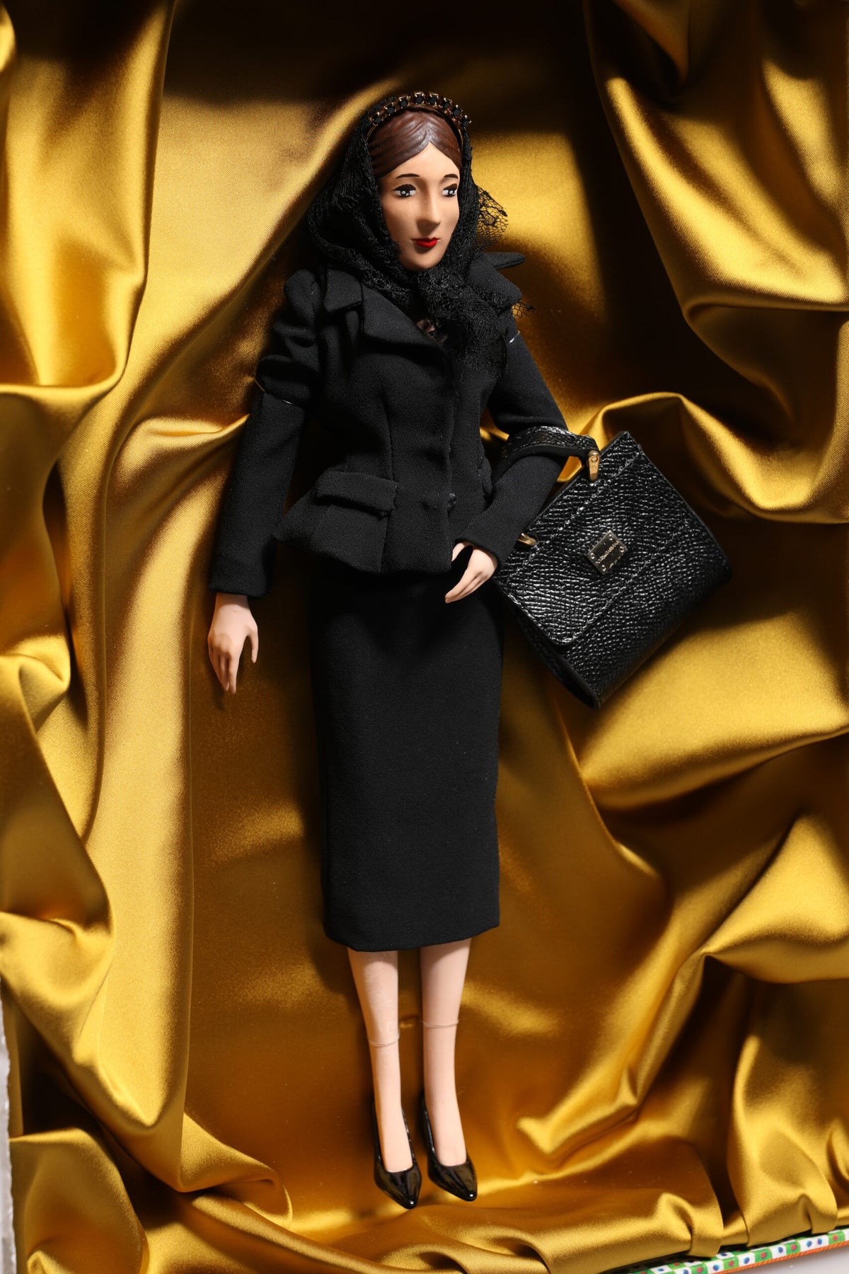 Black Dress Ceramic Porcelain Fashion Leather Sicily Dolls
