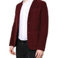 Maroon Corduroy Regular Fit Men Coat Blazer Jacket