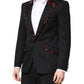 Black SICILIA CrystalEmbellished Coat Blazer