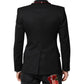 Black SICILIA CrystalEmbellished Coat Blazer