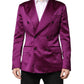 Purple Double Breasted Men Suit Coat Blazer