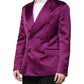 Purple Double Breasted Men Suit Coat Blazer