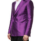 Purple Double Breasted Men Suit Coat Blazer