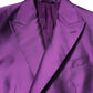 Purple Double Breasted Men Suit Coat Blazer