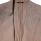Beige TAORMINA Single Breasted Coat Blazer
