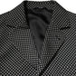 Dark Gray White Patterned Men Suit Coat Blazer