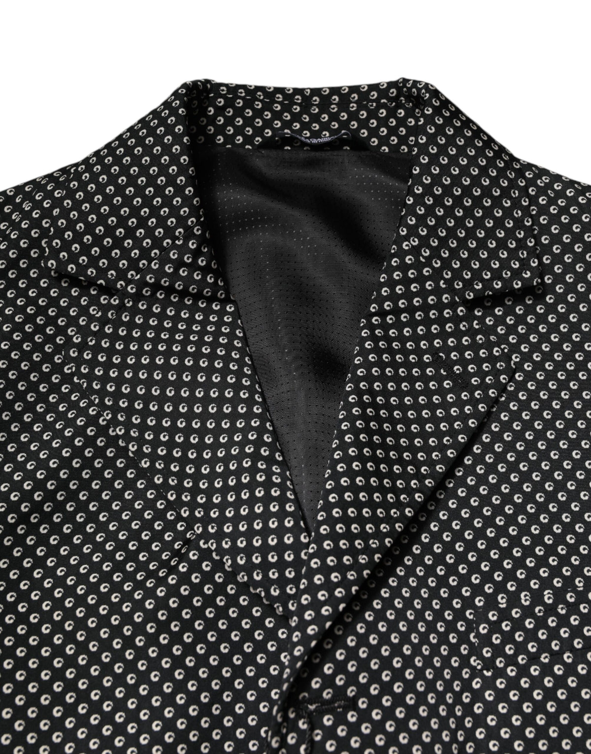 Dark Gray White Patterned Men Suit Coat Blazer
