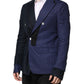 Navy Blue Double Breasted Suit Coat Blazer