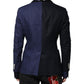Navy Blue Double Breasted Suit Coat Blazer