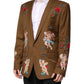 Brown MARTINI Single Breasted Coat Blazer