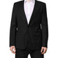 Black GOLD Single Breasted Suit Coat Blazer