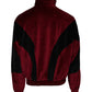 Red Black Cotton Logo FullZip Bomber Jacket