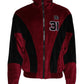 Red Black Cotton Logo FullZip Bomber Jacket