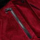 Red Black Cotton Logo FullZip Bomber Jacket