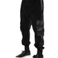 Black Cotton Cargo Jogger Sweatpants Pants
